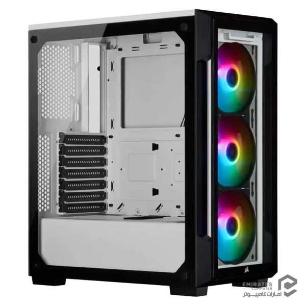 کیس Corsair Icue 220T Rgb Tempered Glass - White