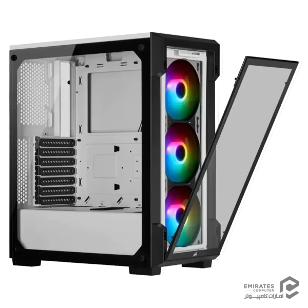کیس Corsair Icue 220T Rgb Tempered Glass - White