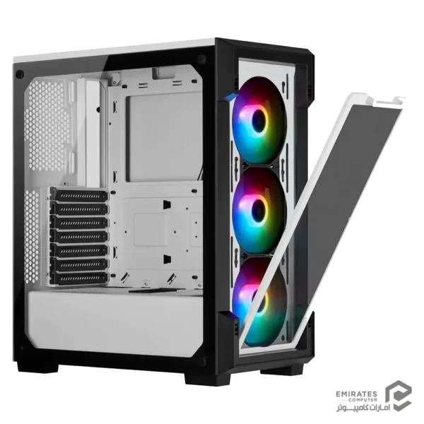 کیس Corsair Icue 220T Rgb Tempered Glass - White