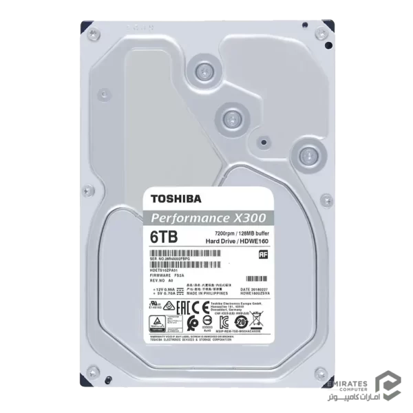 هارد دیسک Toshiba X300 6Tb Hdwr460