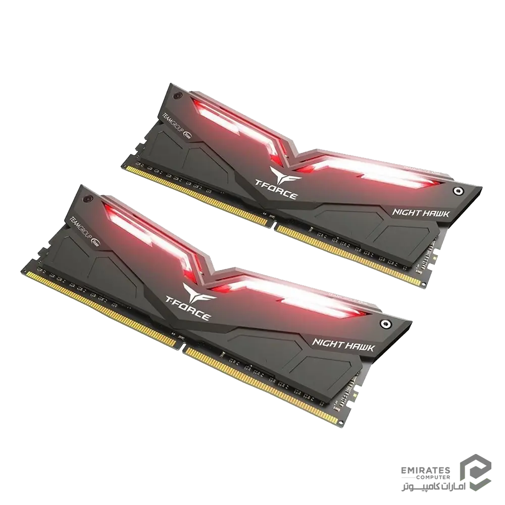 رم Teamgroup T-Force Night Hawk Red Led 16Gb 3000Mhz Cl16 رم Teamgroup T-Force Night Hawk Red Led 16Gb 3000Mhz Cl16
