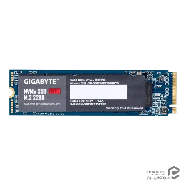 حافظه اس اس دی Gigabyte Nvme 256Gb