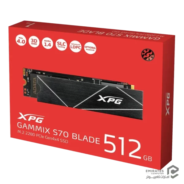 حافظه اس اس دی Adata Xpg Gammix S70 Blade 512Gb